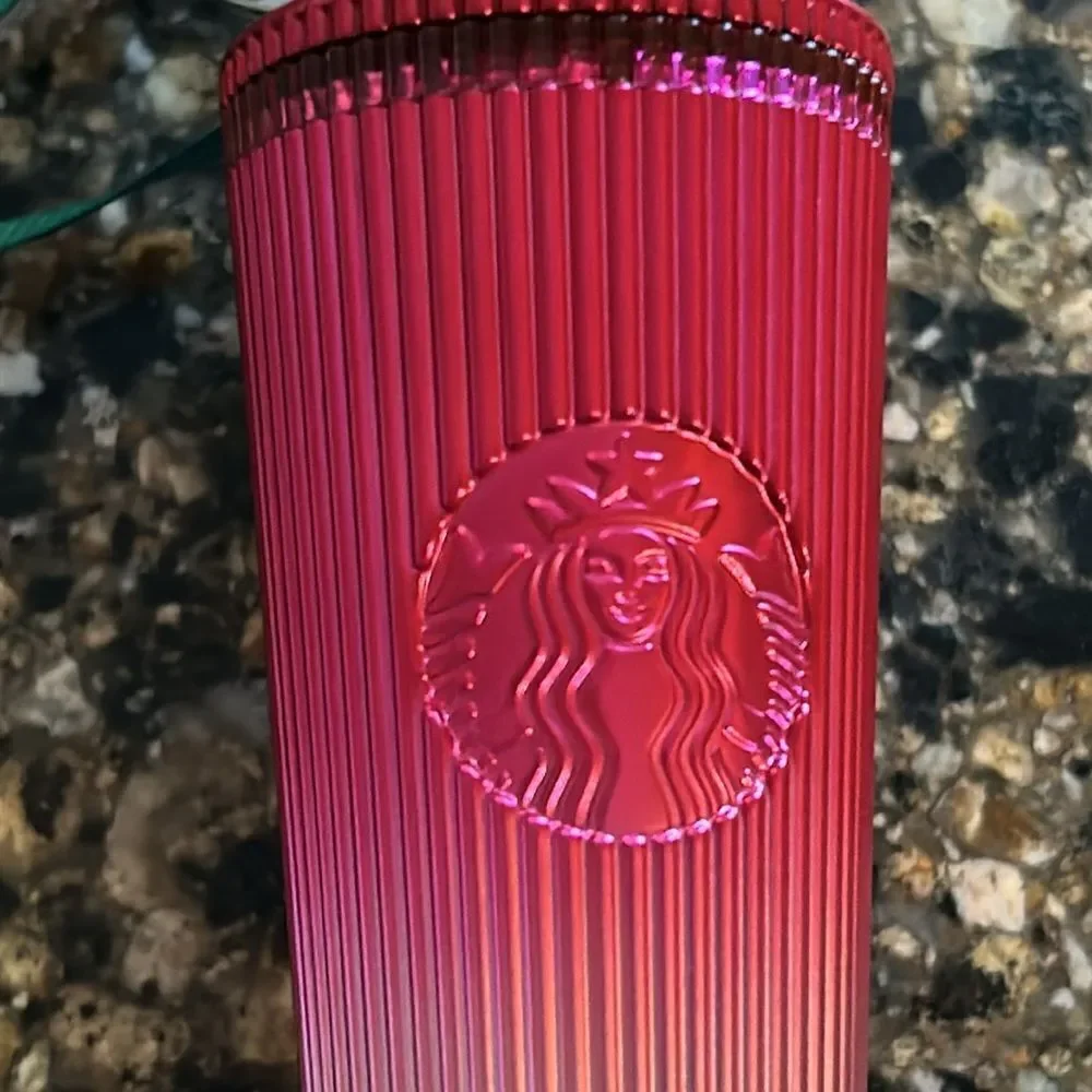 Starbucks Pink and White Gradient Keychain Tumbler